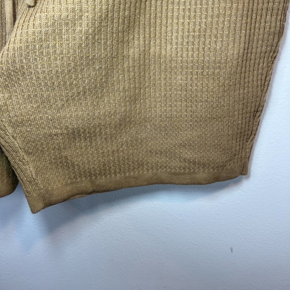 PacSun Textured Woven Knit Shorts Light Brown Pull On Pockets Beach NEW Men's XL - Picture 8 of 12